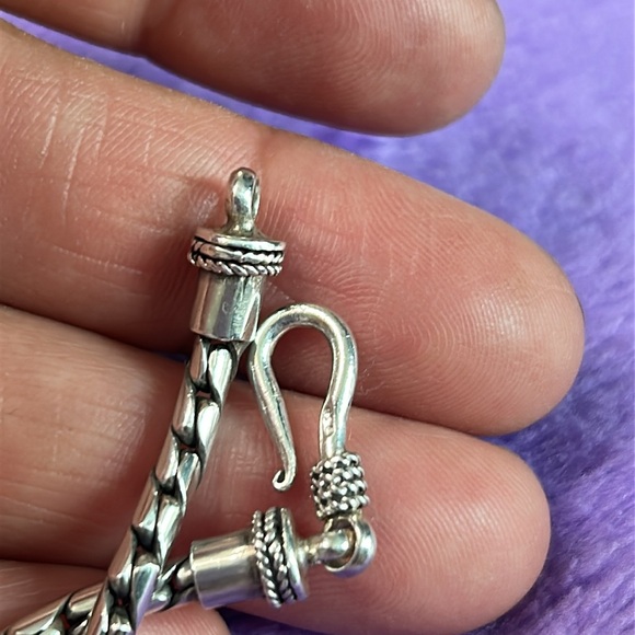 Men's Sterling Silver solid Chain Necklace. Unisex - Picture 3 of 7